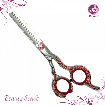 Crystal Decoration Opposite Thinning Hair Scissors (PLF-O2DC57)